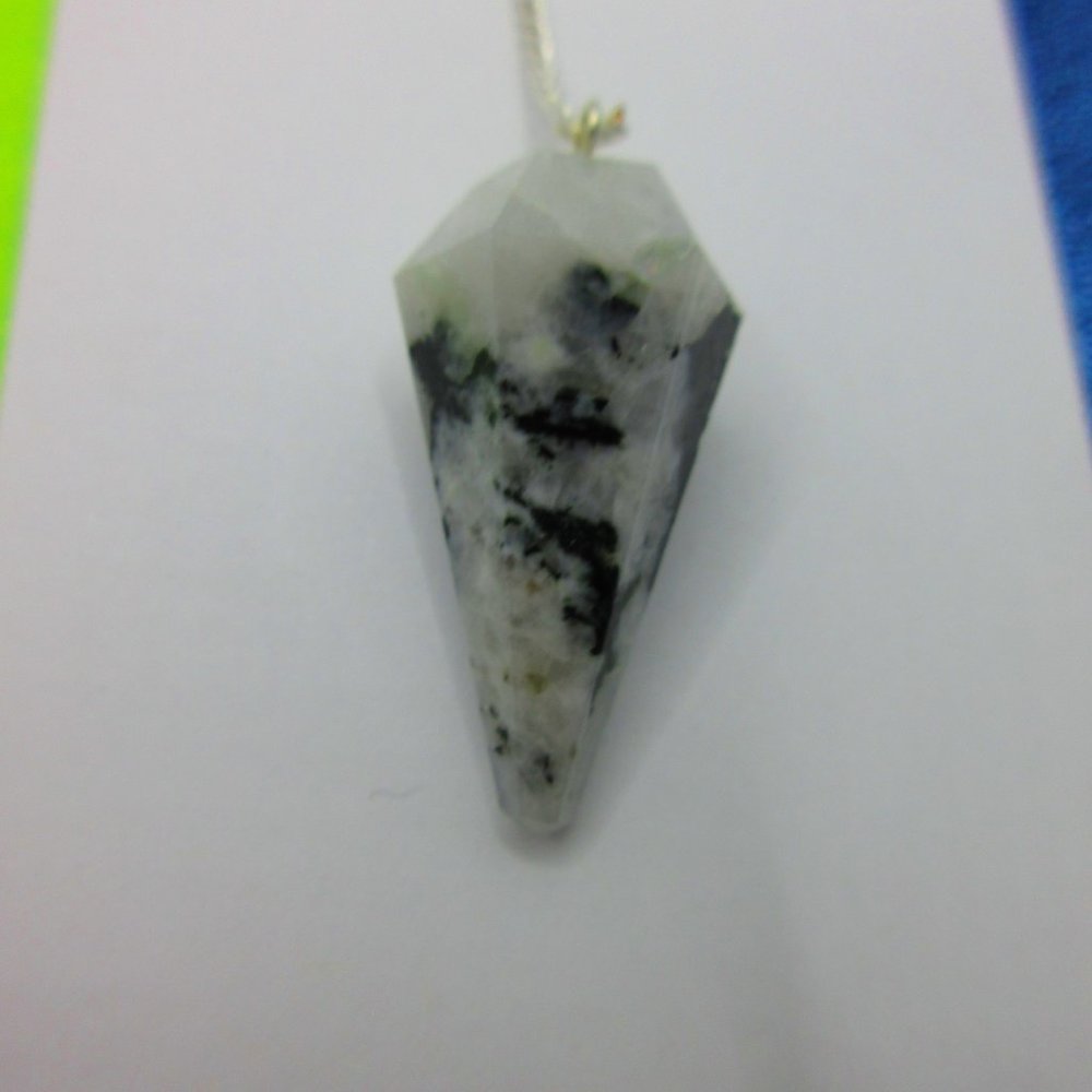 Rainbow Moonstone Pendulum Dowsing Tool Gemstone Semi Precious